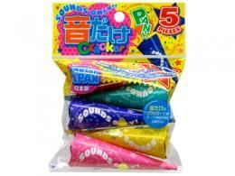 【お取り寄せ★納期 最長 約2週間】音だけクラッカー 5P★お得な5個セット【新品★未使用品】