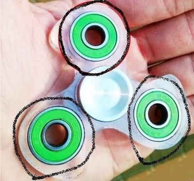 【在庫あり★即納可能】ハンド フィジェット スピナー 交換用ベアリング 608RS ABE C-7 レッド/ブルー/グリーン