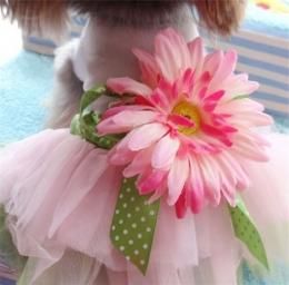 ペット用 ペットスカート チュールスカート 花付き★犬服 愛犬 ハロウィン 洋服 ドッグサイズ 犬の服 犬雑貨 仮装【新品★未使用品】