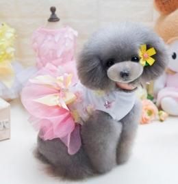 ペット用 ペットウエア ワンピース 花柄 お姫様 ブルー/グリーン/ピンク S/M/L/XL 各種★犬服 愛犬 ハロウィン 洋服 ドッグサイズ 犬の服 犬雑貨 仮装【新品★未使用品】