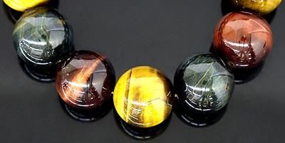 【あなたの願いが3つまで叶う】最上級（AAA）三色タイガーアイ（トラ目）ブレスレット 18mm