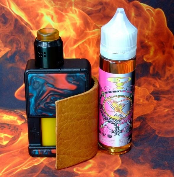 【在庫ラスト1個★即納可能】伊賀屋オリジナル【純国産・大容量】VAPE本革ケース キャメル | 職人ハンドメイド・仕切り調整可・カラビナ付★保護 レザー ポーチ Ｌサイズ