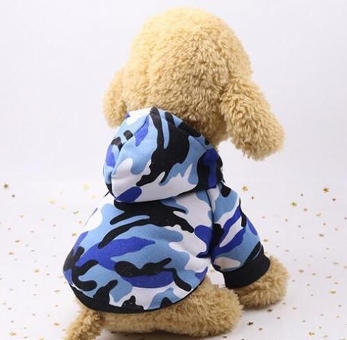 ペット用 パーカー 迷彩柄 XS～XXL レッド/ブルー/グリーン★犬服 愛犬 ハロウィン 洋服 ドッグサイズ  犬の服 犬雑貨 仮装【新品★未使用品】