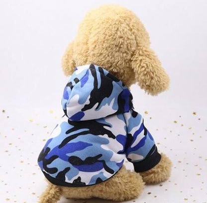 ペット用 パーカー 迷彩柄 XS～XXL レッド/ブルー/グリーン★犬服 愛犬 ハロウィン 洋服 ドッグサイズ  犬の服 犬雑貨 仮装【新品★未使用品】