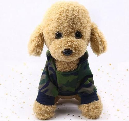 ペット用 パーカー 迷彩柄 XS～XXL レッド/ブルー/グリーン★犬服 愛犬 ハロウィン 洋服 ドッグサイズ  犬の服 犬雑貨 仮装【新品★未使用品】