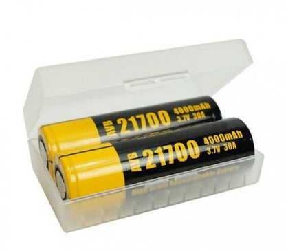 【お取り寄せ★納期1ヶ月以上】VAPEバッテリー20700/21700×2本まで収納可能 プラスチック製 保護収納ケース