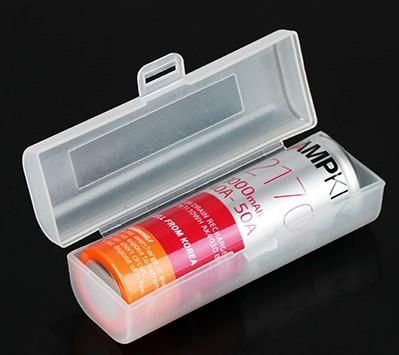 VAPEバッテリー20700/21700×1本用 プラスチック製 保護収納ケース