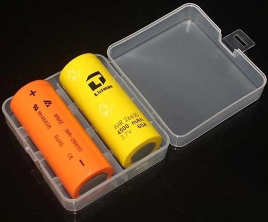 赤字上等★激安セール【在庫あり★即納可能】VAPEバッテリー26650×2本 収納可 プラスチック製 保護収納ケース