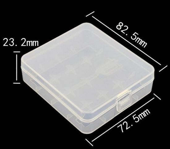 【在庫あり★即納可能】バッテリー18650×4本 保護収納ケース プラスチック