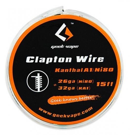 赤字上等★激安セール【在庫ラスト2個★即納可能】Geek Vape アトマイザー DIY クラプトンワイヤー 26GA ニクロム80+32GA カンタルA1 15ft