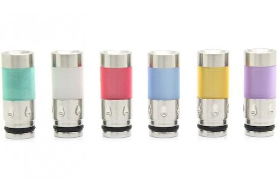 赤字上等★激安セール【在庫あり★即納可能】ステンレス+アクリル製 ドリップチップ 24mm★Round Mouth Drilled 510 Drip Tip【1525303/1525304】