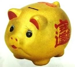 【在庫あり★即納可能】金豚 貯金箱 大★風水バンク【新品】【置物】