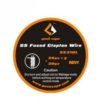 赤字上等★激安セール【在庫ラスト7個★即納可能】Geek Vape Fused Clapton SS316L Tape Wire 26ga×2/Paralleled + 30ga 10ft(約3m)