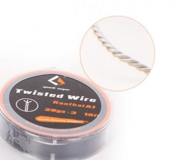 赤字上等★激安セール【在庫ラスト5個★即納可能】Geek vape Twisted Wire Kanthal A1 28ga×3 15ft(約4.5m)【6970313640498】