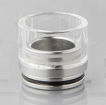 赤字上等★激安セール【在庫ラスト1個★即納可能】VAPE Tobh Atty v2 RDA用 ステンレス+ガラス製 超ワイドボア ドリップチップ 20mm【2403600】