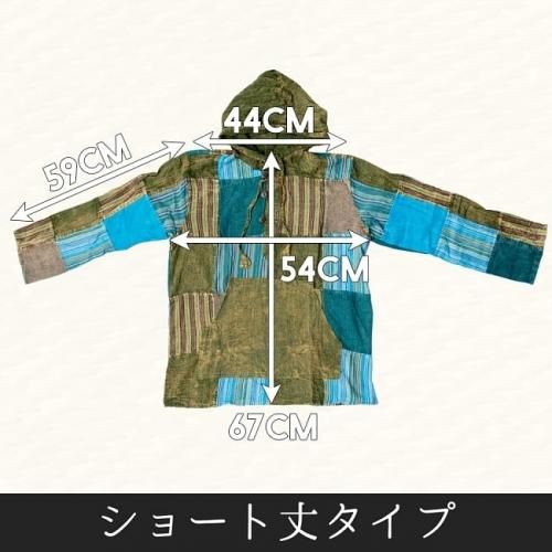 パッチワーク プルオーバーパーカー★ストーンウォッシュの深みある風合い / ユニセックス【新品・未開封】