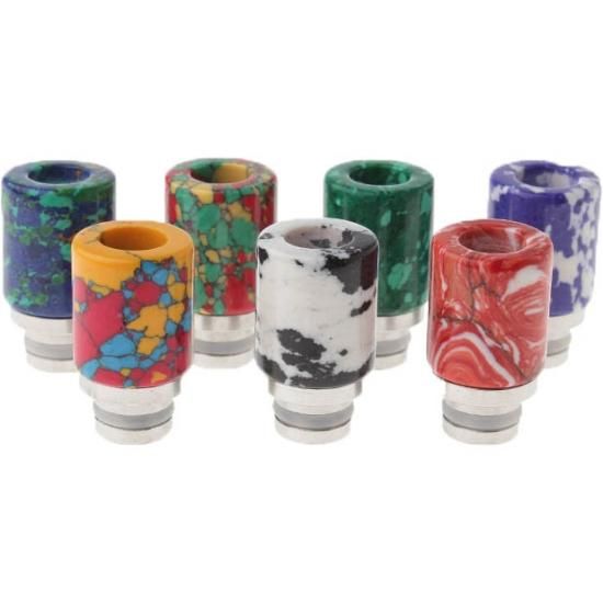 赤字上等★激安セール【在庫ラスト5個★即納可能】VAPE用 トルコ石製 ドリップチップ 22.8mm★Turquoise + Stainless Steel Hybrid 510 Drip Tip