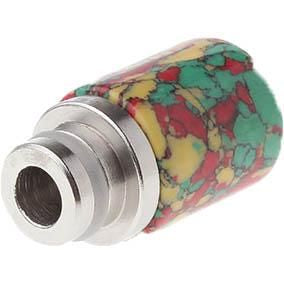 赤字上等★激安セール【在庫ラスト5個★即納可能】VAPE用 トルコ石製 ドリップチップ 22.8mm★Turquoise + Stainless Steel Hybrid 510 Drip Tip