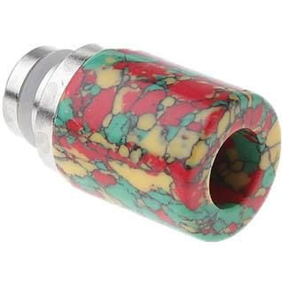 赤字上等★激安セール【在庫ラスト5個★即納可能】VAPE用 トルコ石製 ドリップチップ 22.8mm★Turquoise + Stainless Steel Hybrid 510 Drip Tip