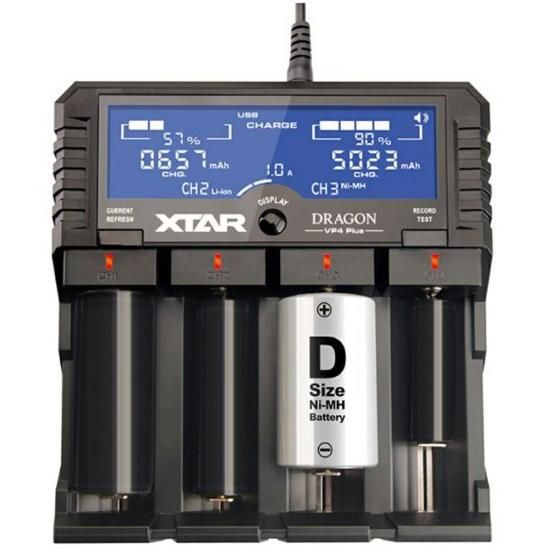 【赤字上等★激安セール】最強の診断機能【在庫ラスト2個★即納可能】XTAR VP4 PLUS DRAGON バッテリー充電器 | 内部抵抗測定・0V起動・容量テスト