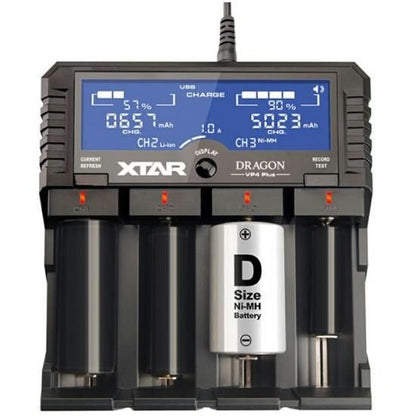 【赤字上等★激安セール】最強の診断機能【在庫ラスト2個★即納可能】XTAR VP4 PLUS DRAGON バッテリー充電器 | 内部抵抗測定・0V起動・容量テスト