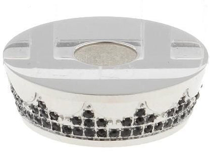 赤字上等★激安セール【在庫ラスト1個★即納可能】直径22mm→31mm 変換 ビューティーリング ステンレス製 ブラッククリスタル
