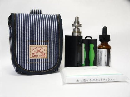 赤字上等★激安セール【在庫あり★即納可能】VAPE(電子タバコ)ポーチ ヒッコリー：Mサイズ ハンドメイドワークス Cous cous★クスクス【新品・未開封】