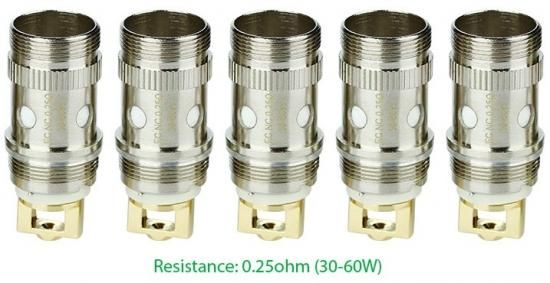 赤字上等★激安セール【在庫ラスト3個★即納可能】イーリーフ EC NC 交換コイルヘッド 0.25ohm 5個入りセット