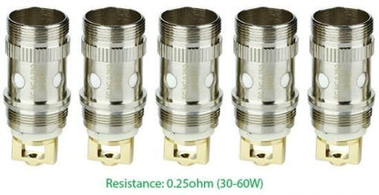 赤字上等★激安セール【在庫ラスト3個★即納可能】イーリーフ EC NC 交換コイルヘッド 0.25ohm 5個入りセット