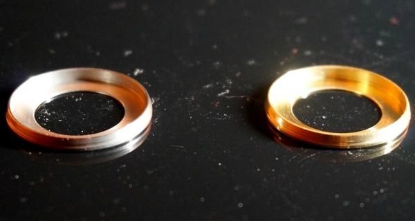 絶版【在庫あり★即納可能】KEMURI PRODUCT製 スラントリング ローレット/ライン/SS/Brass/デルリンブラック★ケムリ プロダクト ビューティーリング