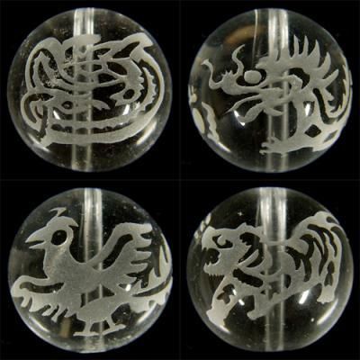 パワーストーンブレス ルチルクォーツ+四神獣水晶+タイガーアイ