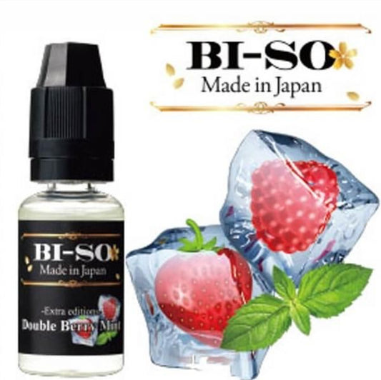 赤字上等★激安セール【在庫ラスト2個★即納可能】BI-SO 国産 電子タバコ用リキッド ダブル ベリー ミント 15ml★ニコチン濃度0％★VAPE・ベイプ ビソ 日本生産【新品・未開封】