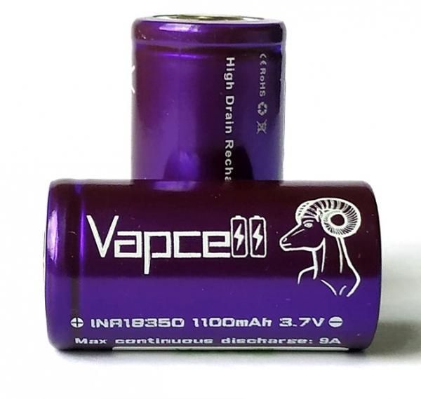 赤字上等★激安セール【在庫ラスト8個★即納可能】PSE取得済 Authentic Vapcell INR 18350 battery M11 1100mah 9A
