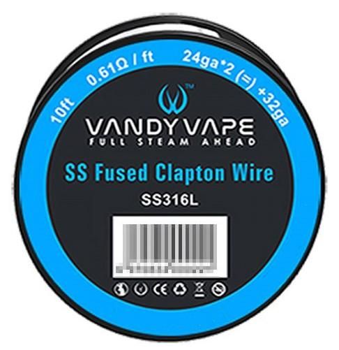 赤字上等★激安セール【在庫あり★即納可能】Vandyvape Resistance Wire SS316L Fused Clapton Wire Vape Wires
