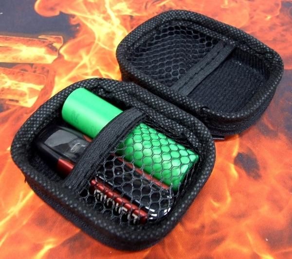 赤字上等★激安セール【在庫あり★即納可能】VAPE 18650バッテリー×2本用 ジッパーケース★アスパイア ミニカンPODも入ります★電池 保護ポーチ