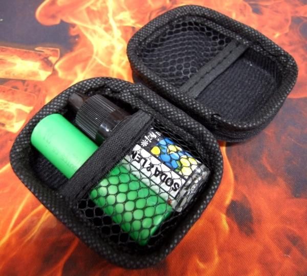 赤字上等★激安セール【在庫あり★即納可能】VAPE 18650バッテリー×2本用 ジッパーケース★アスパイア ミニカンPODも入ります★電池 保護ポーチ
