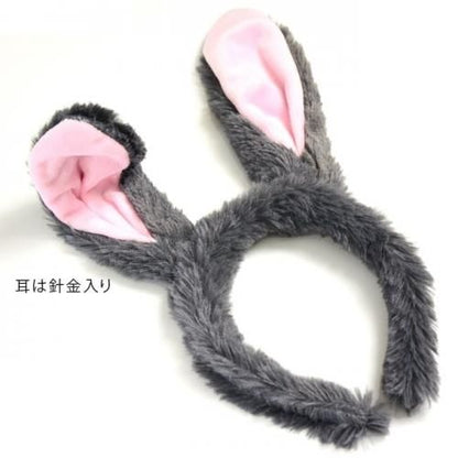 【即納】野うさぎカチューシャ 7color【うさみみ/発表会】【アクセサリー/ハロウィン/コスプレ小物】