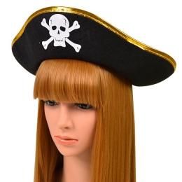 【即納】髑髏マークの海賊帽子【パイレーツ/仮装パーティ/コスプレアイテム/イベント】【アクセサリー/ハロウィン/コスプレ小物】