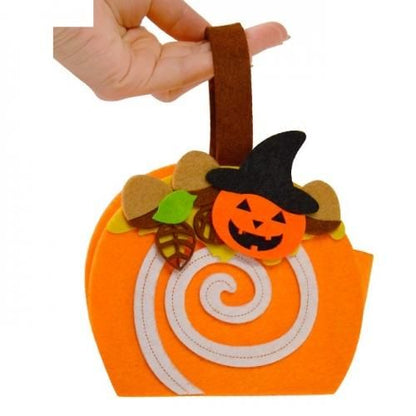 【即納】ハロウィンかぼちゃフェルトバッグ【ミニバッグ/ポーチ/ギフトバッグ/雑貨】【アクセサリー/ハロウィン/コスプレ小物】