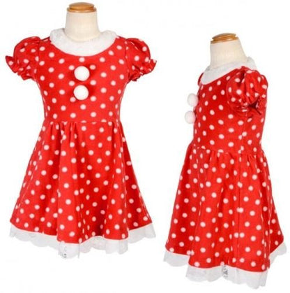 【即納】KIDS 水玉サンタワンピース【クリスマス衣装/キッズ/子ども用】【アクセサリー/ハロウィン/コスプレ小物】