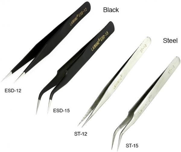 【在庫ラスト5個★即納可能】先細 ピンセット ストレート/カーブ★VAPE ビルドにも最適★ビルド ツール★E-cig DIY Multi-functional Cross Lock Tweezers