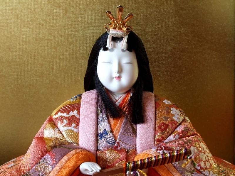 【在庫ラスト1個★即納可能】一秀作 木目込 親王飾り 葵雛 入目頭 久月監修★ひな人形 桃の節句 三月人形 お雛様【7】