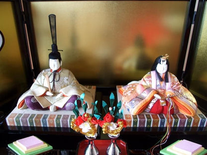 【在庫ラスト1個★即納可能】一秀作 木目込 親王飾り 葵雛 入目頭 久月監修★ひな人形 桃の節句 三月人形 お雛様【7】