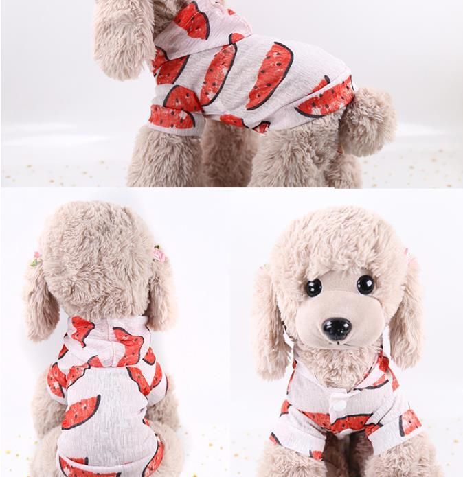 ペット用 すいかペットパーカー★春夏着用犬服 愛犬ニット ハロウィン 洋服 ドッグサイズ 仮装【新品★未使用品】
