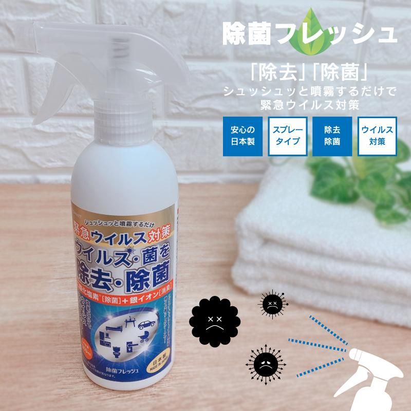 【在庫あり★即納可能】強力除菌 ウイルス対策 1本 日本製 350ml 除菌フレッシュAg 二酸化塩素水溶液スプレー 銀イオン 除菌 スプレー 消臭 ウイルス 花粉対策 除菌 細菌 ノンアルコール