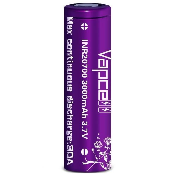 赤字上等★激安セール【在庫あり★即納可能】Authentic Vapcell INR 20700 バッテリー 3000mah 30A パープル★リチウムイオン ニッケル リチャージブル 充電池【×】