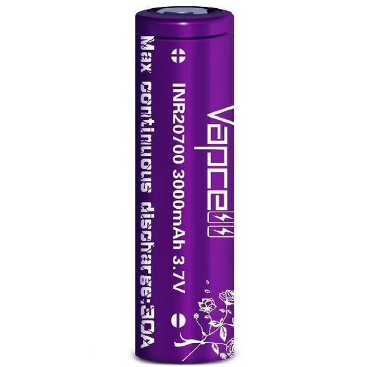 赤字上等★激安セール【在庫あり★即納可能】Authentic Vapcell INR 20700 バッテリー 3000mah 30A パープル★リチウムイオン ニッケル リチャージブル 充電池【×】