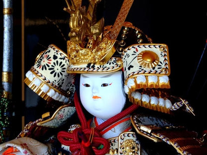 【在庫ラスト1個★即納可能】京都 武人作 8号 特製 平安若宮 座 円地色威★端午の節句人形 五月人形【新品】【10】
