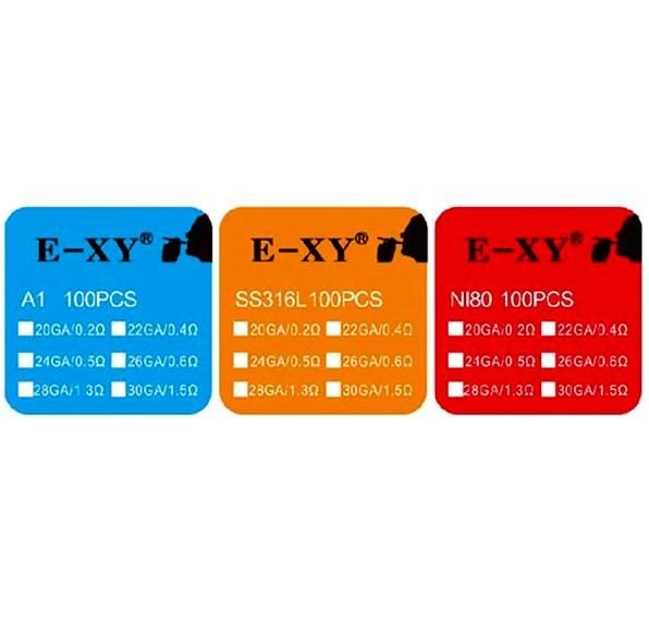 赤字上等★激安セール【在庫ラスト3個★即納可能】E-XY社製 RBA用 プリメイドコイル ニクロム80 単線 20ga/22ga/24ga/26ga/28g/30ga 100個入りセット