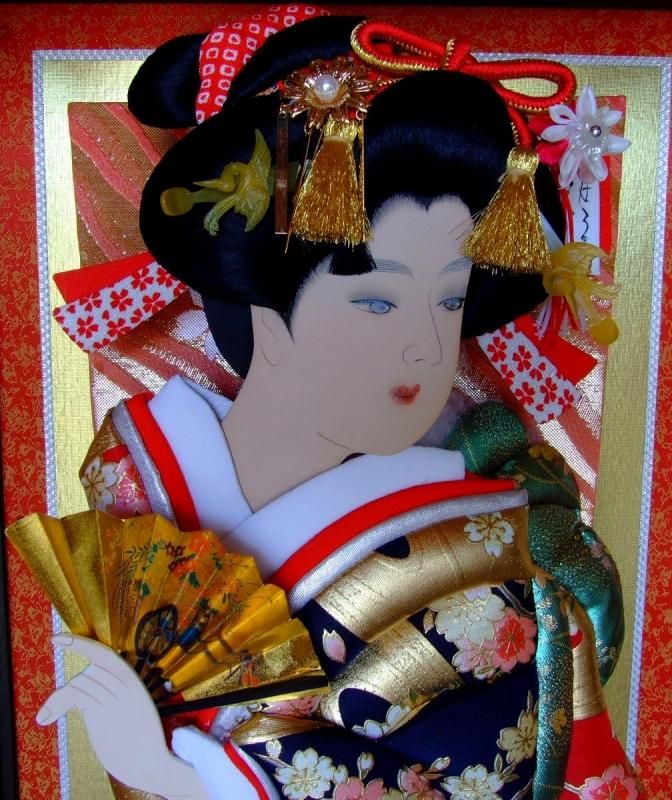 【在庫ラスト1個★即納可能】祐月作 羽子板 らんまん 桜 金彩 桜 振袖 本手造り オルゴール付き 17号 ケース入り★ひな人形 桃の節句 三月人形 お雛様